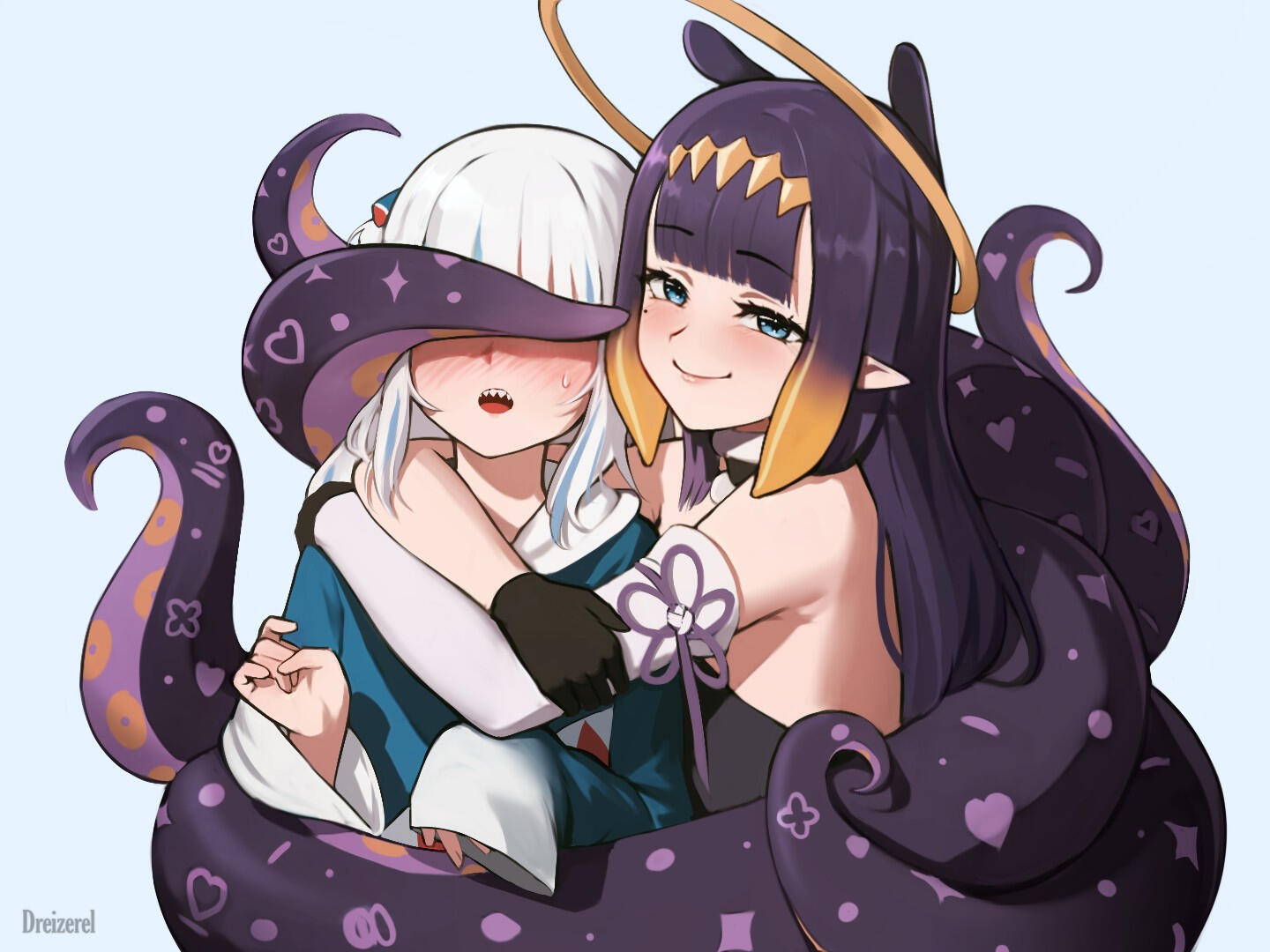 Sketch - Gura & Ina (Commission)