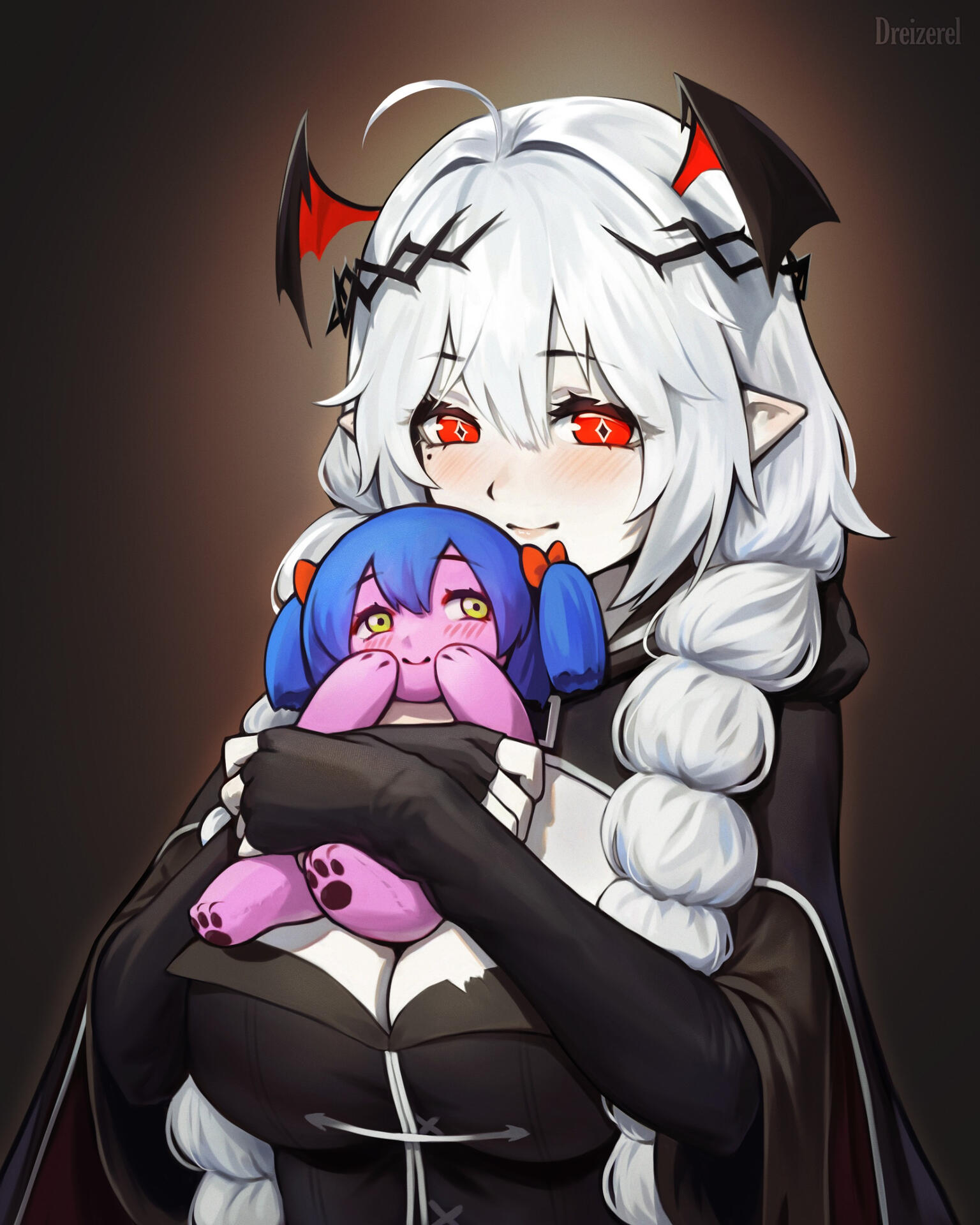 Mokarui &amp; Beary Pink Girl (Commission)