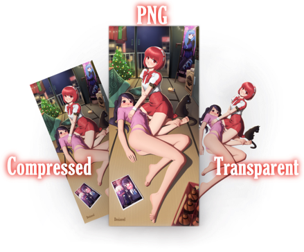 Compressed, PNG and Transparent